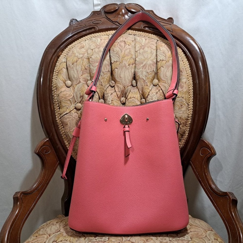 Kate Spade Marti Large Bucket Shoulder Cross Body Pink bag purse NWT - Picture 3 of 10